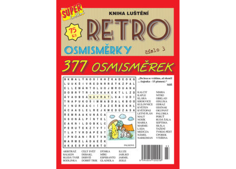 Kniha luštění retro osmisměrky